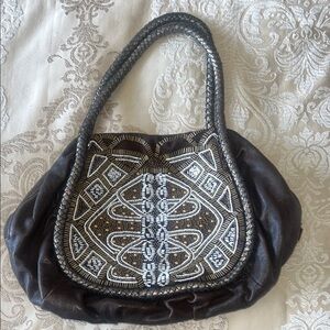 Isabella Fiore Brown Beaded Women's Bag